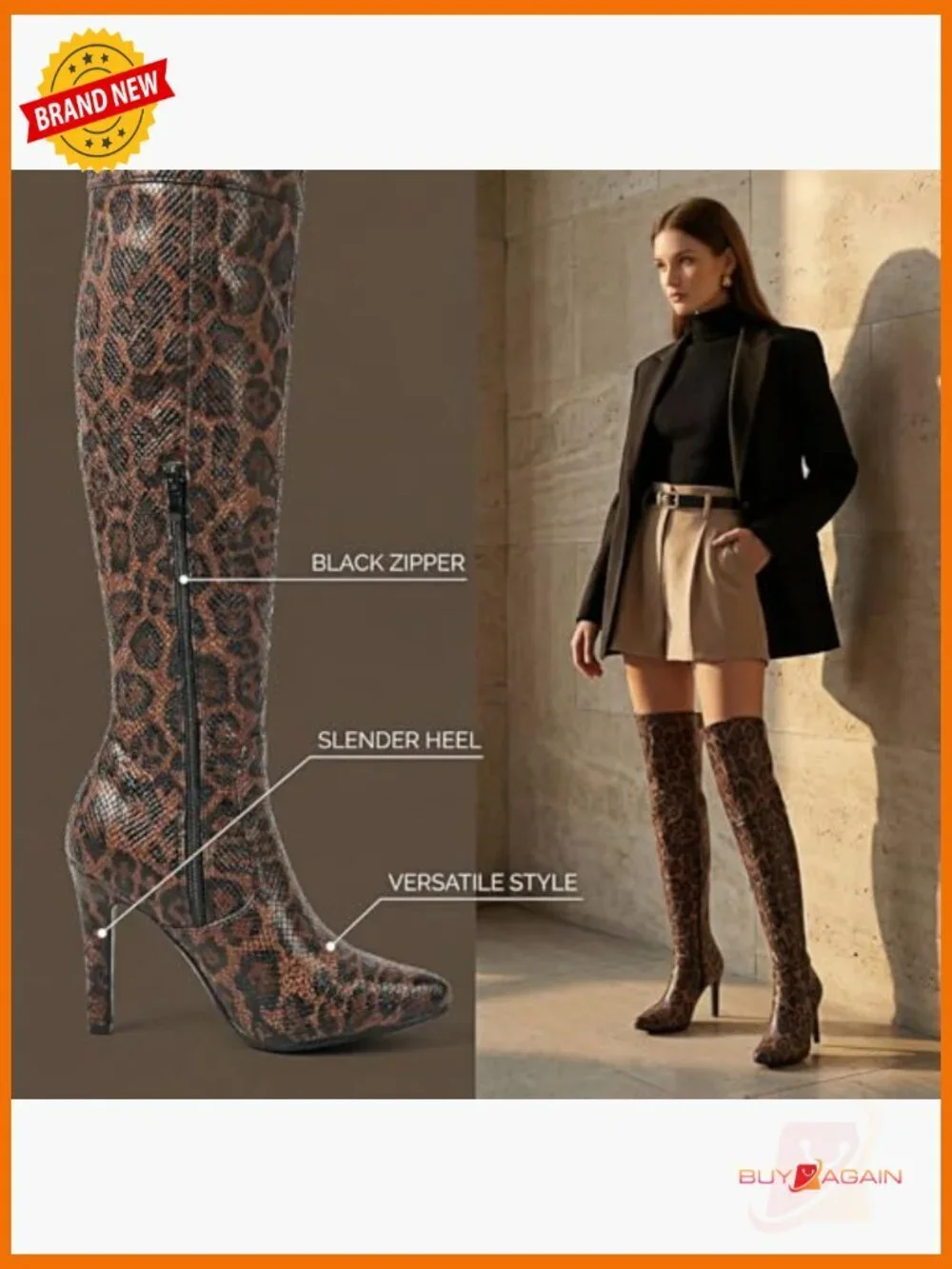 Over the Knee Thigh High Boots Chunky Heel Side Zipper Faux Suede